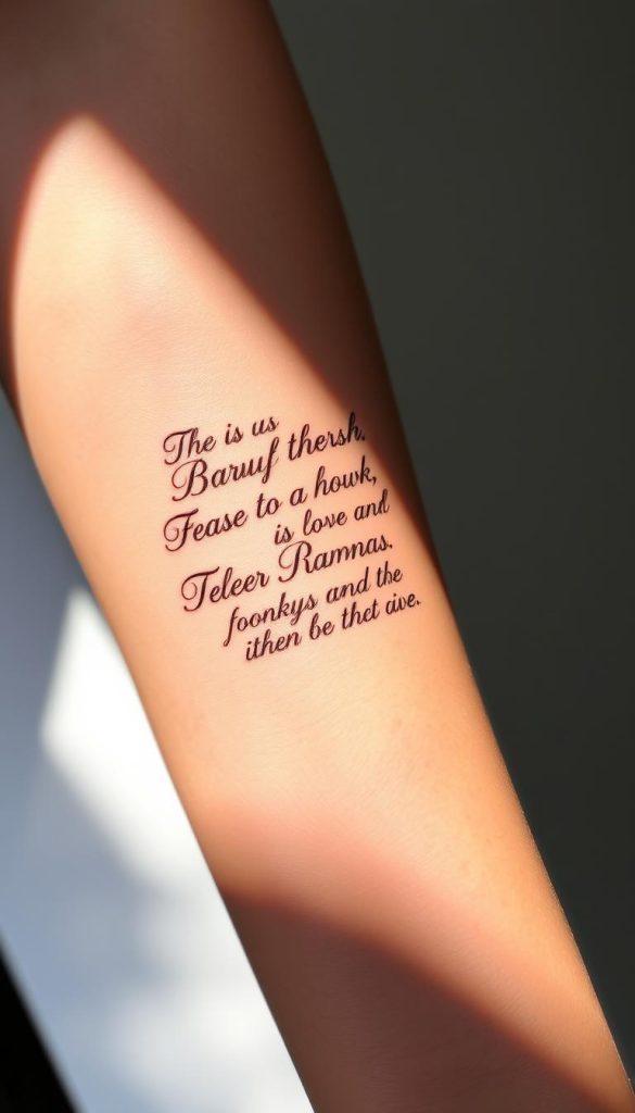 Bible verse tattoo design