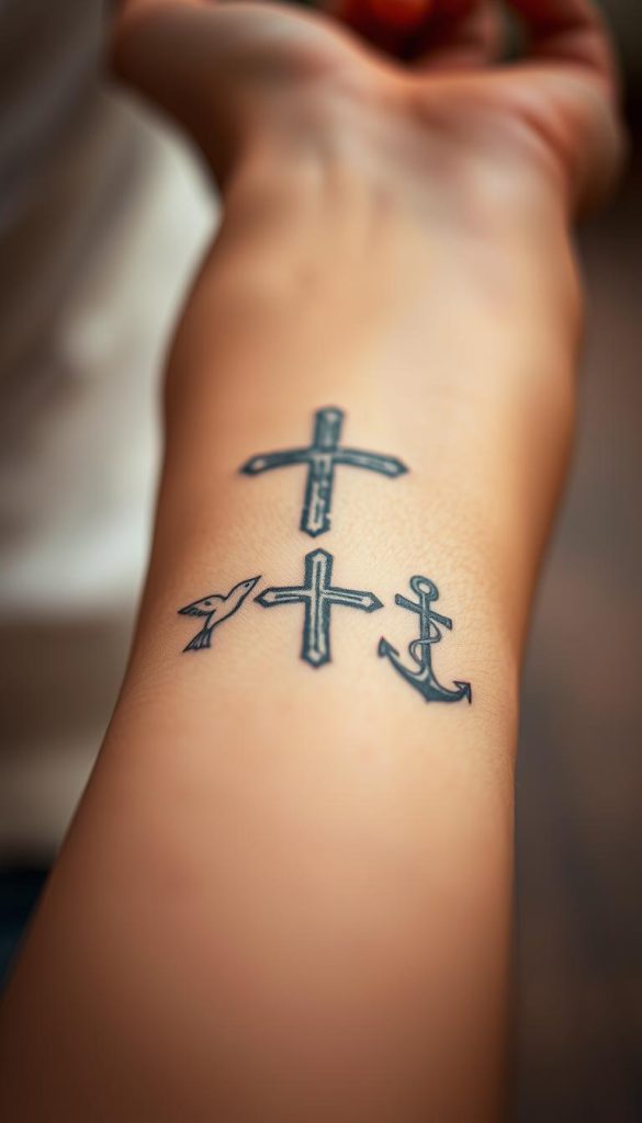 faith symbols tattoo design